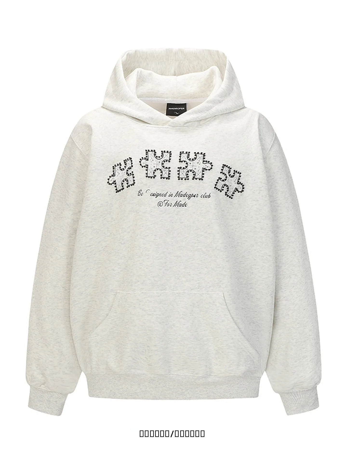 

Loose Fit Hoodie Street Sle Retro Letter Design ex Trendy Brand Breathable Cotton Polyester Blend Winter Casual Wear