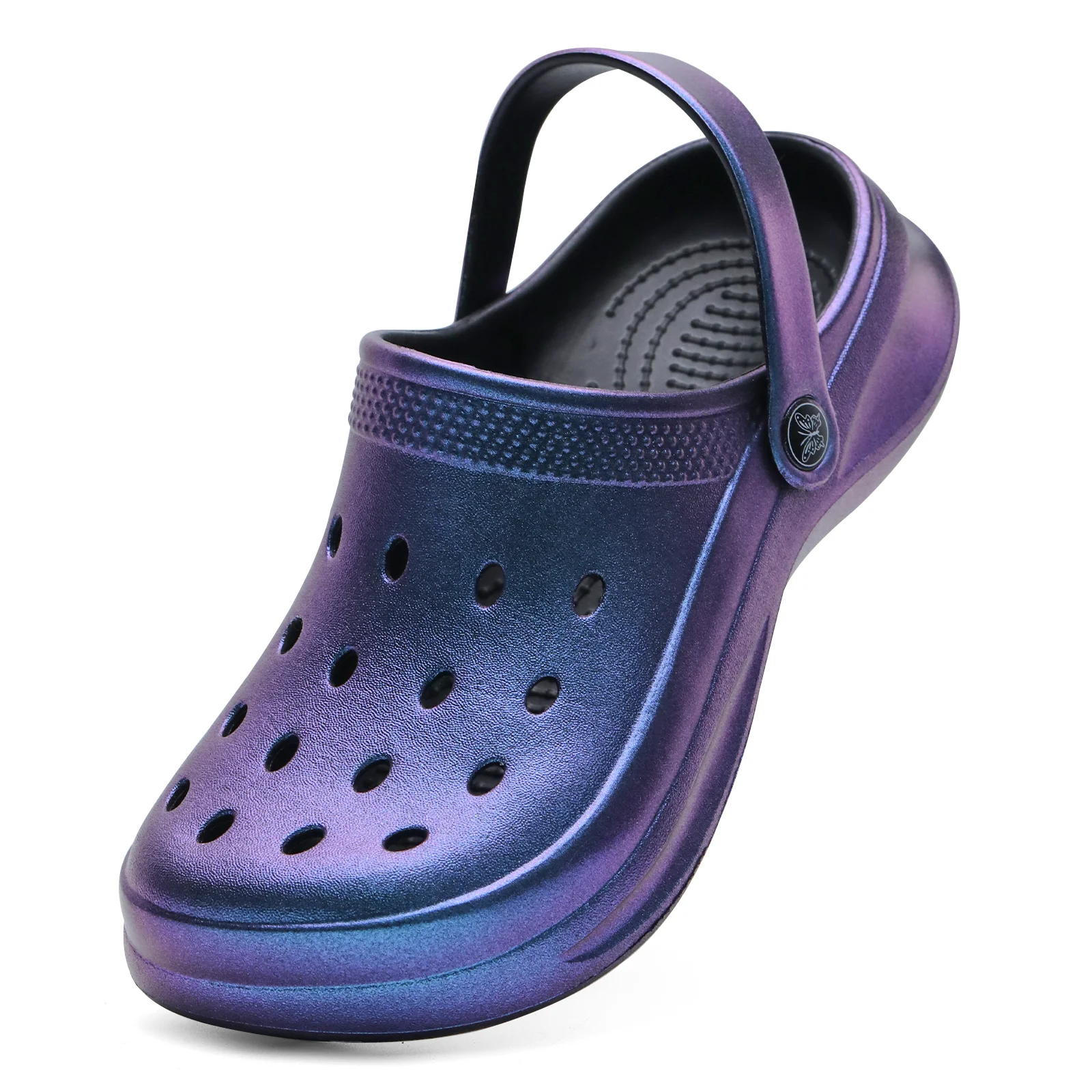 Glitzer-Clogs, Leichte EVA-Gartenschuhe, Wasserdichte Rutschfeste Sandalen, Bequeme Slip-On Schuhe für Drinnen und Draußen 816 – Detail 9