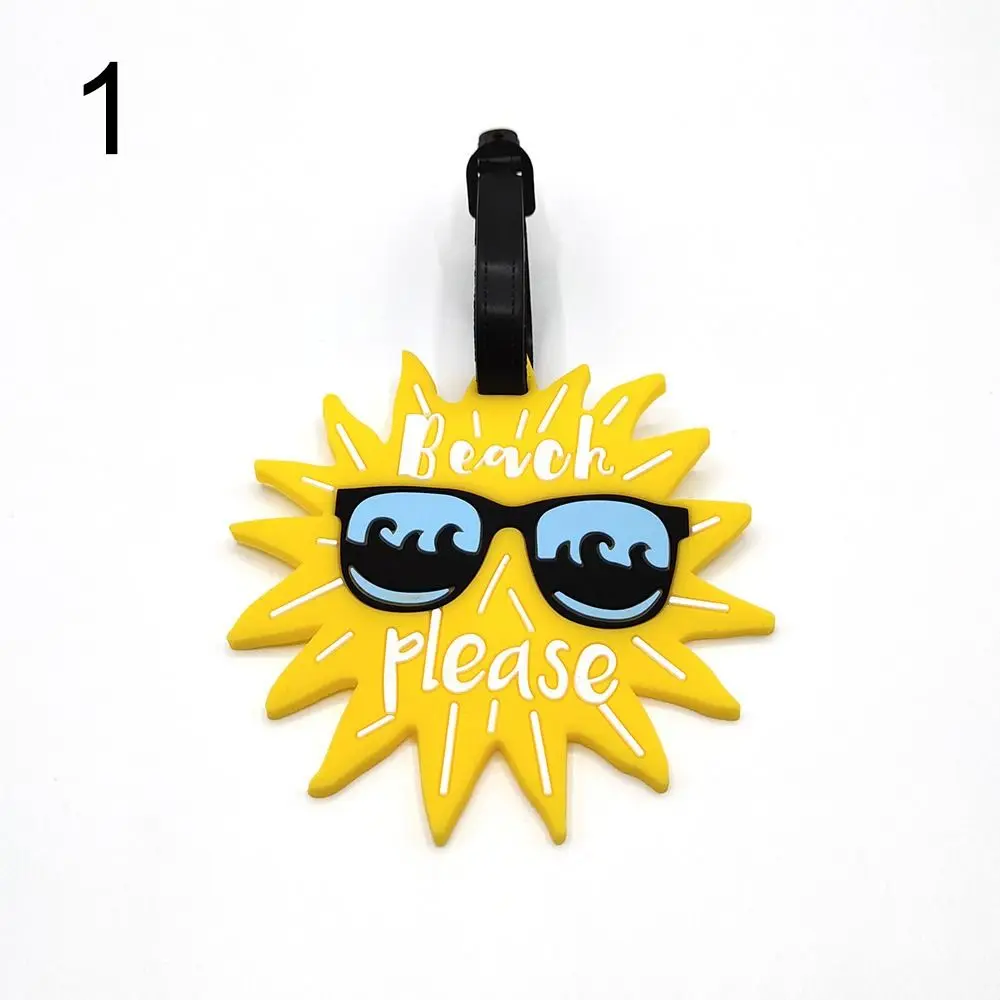 Cartoon Style Cartoon Luggage Tag Soft Travel Accessories Name ID Address Tags Red Color Backpack Accessories