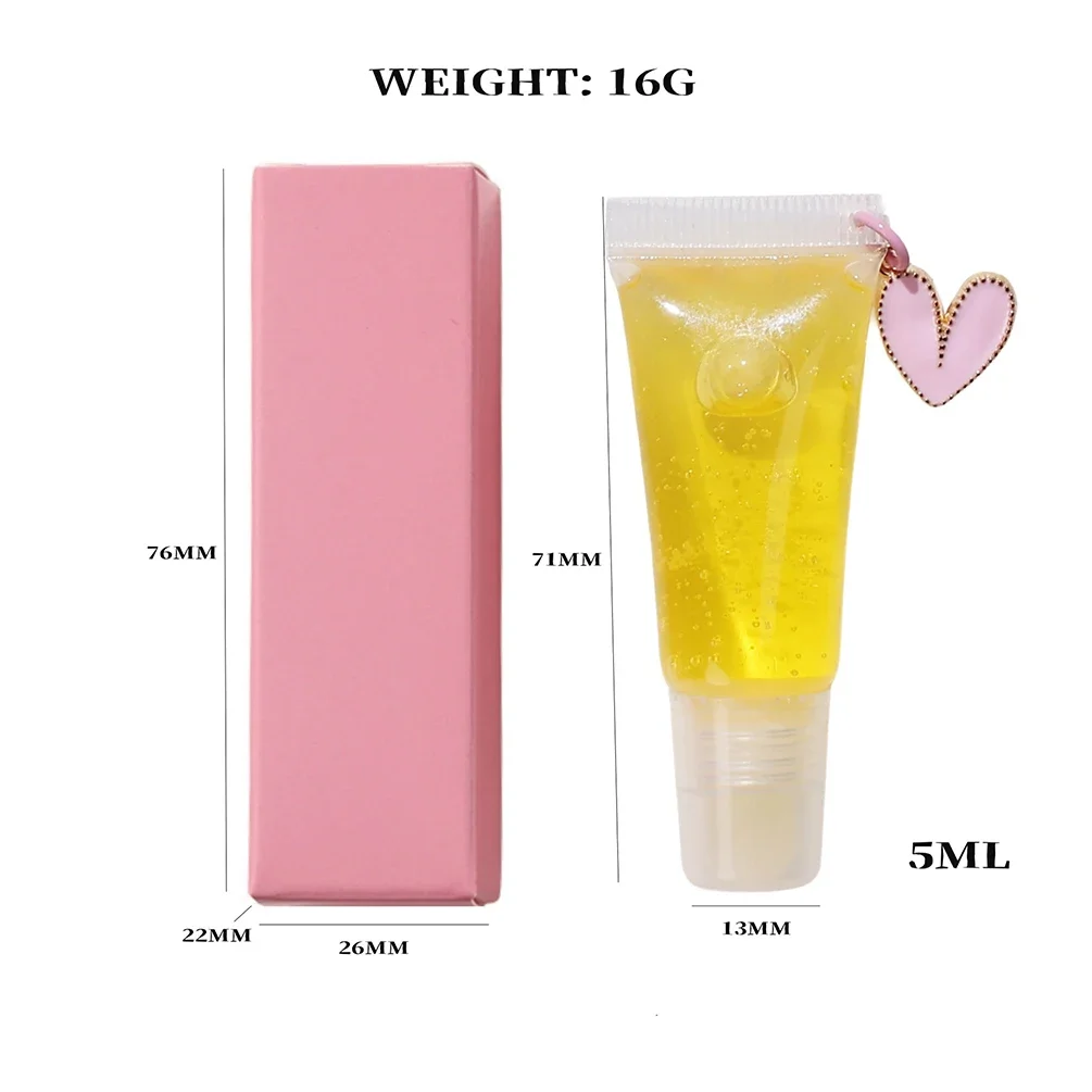 10 Colors Custom Logo 5ml Fruit Lip Gloss Keychain Moisturizer Hydrating Soft Smooth Nourish Refresh Vegan Private Label Makeup view 2