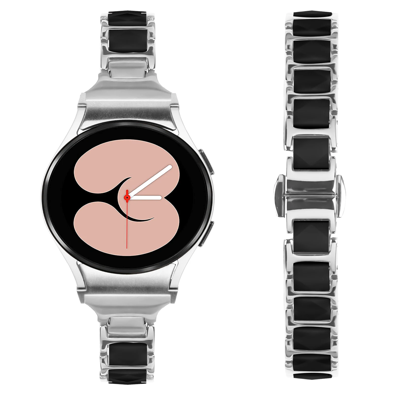 No Gaps Quick Fit Ceramic Stainless Steel Band for Samsung Galaxy Watch 6Classic 47mm 43mm 42 46mm 5Pro 45mm 40 44mm Watch Strap