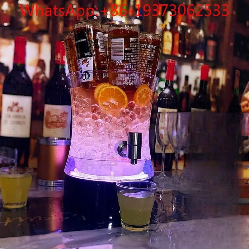 Luminous Alcohol Bar Special Waist Barrel 4L Beer Barrel with Faucet Cocktail Coke Barrel Internet Celebrity Draft Beer