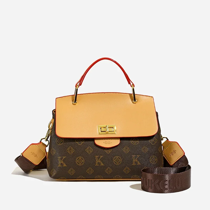 

Original Textured Letter Logo Commuter Diaper Bag Women's Elegant Crossbody Bag Fashionable Shoulder Messenger