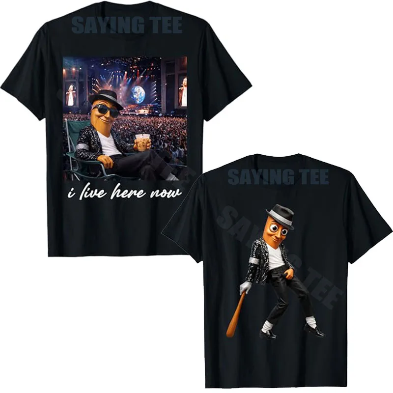 Tung Sahur Funny Concert Fan Tailgate I Live Here Now Music T-Shirt Y2k Dacing Tung Sahur Moon Style Parody Walking Dance Outfit