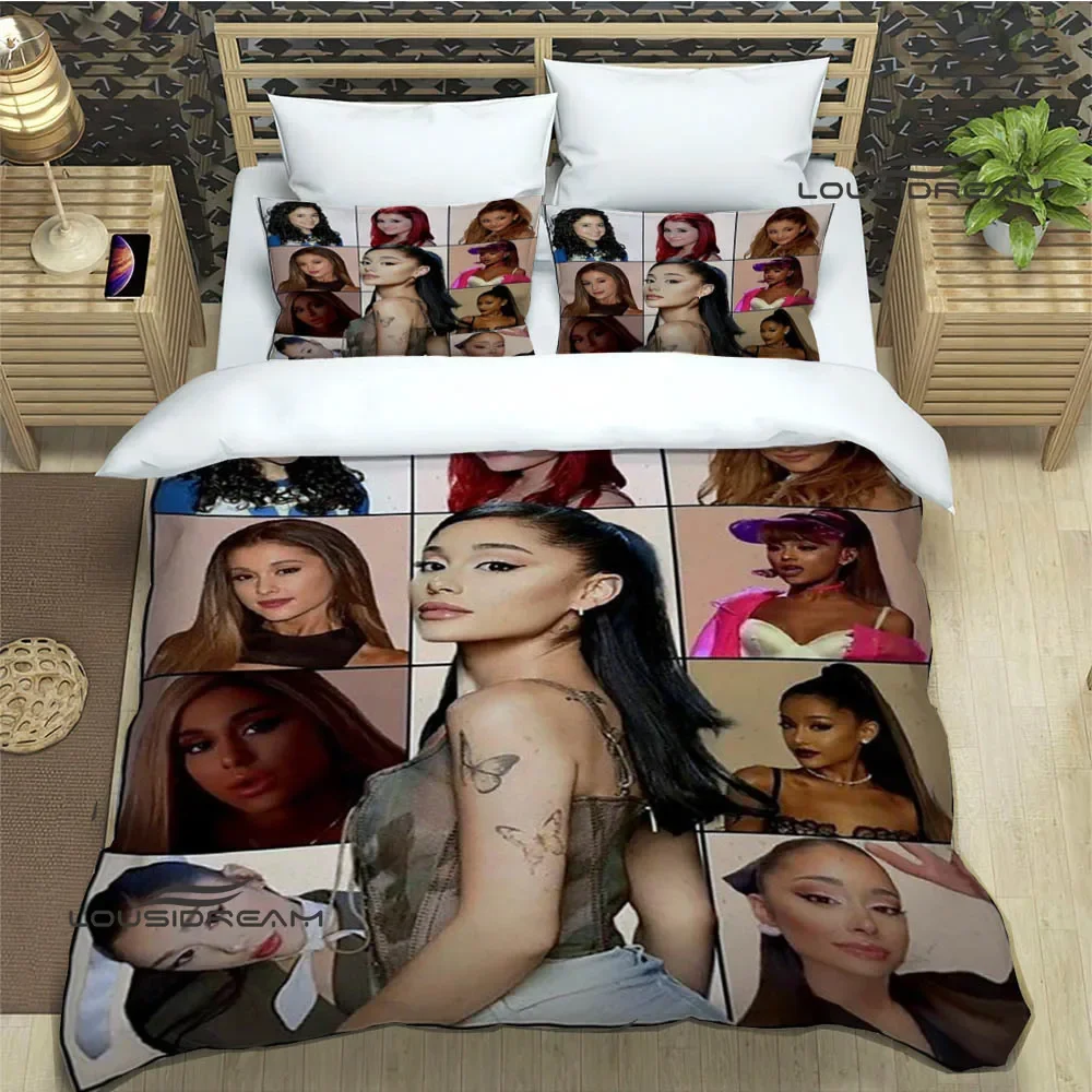 Singer Ariana Printed Bedding Sets, Gifts For Fan, Birthday Gift