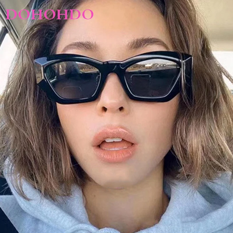 

Fashion Cat Eye Irregular Sunglasses Women Vintage Candy Color Eyewear Men Trending Polygon Sun Glasses Outdoor Sun Shades UV400