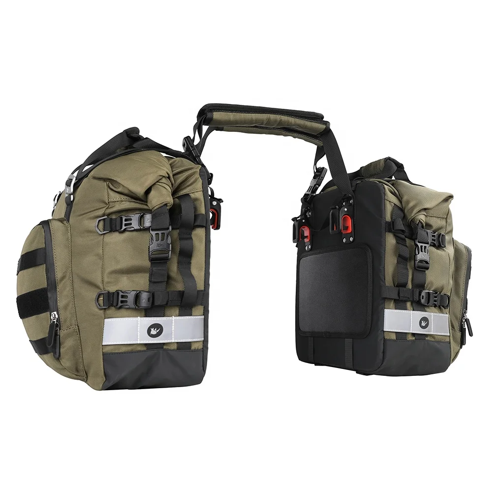 Custom 20L Rhinowalk Motorcycle SaddleBag Sturdy Drift Bike Side Bag for Touring Adventure for Luggage Storage