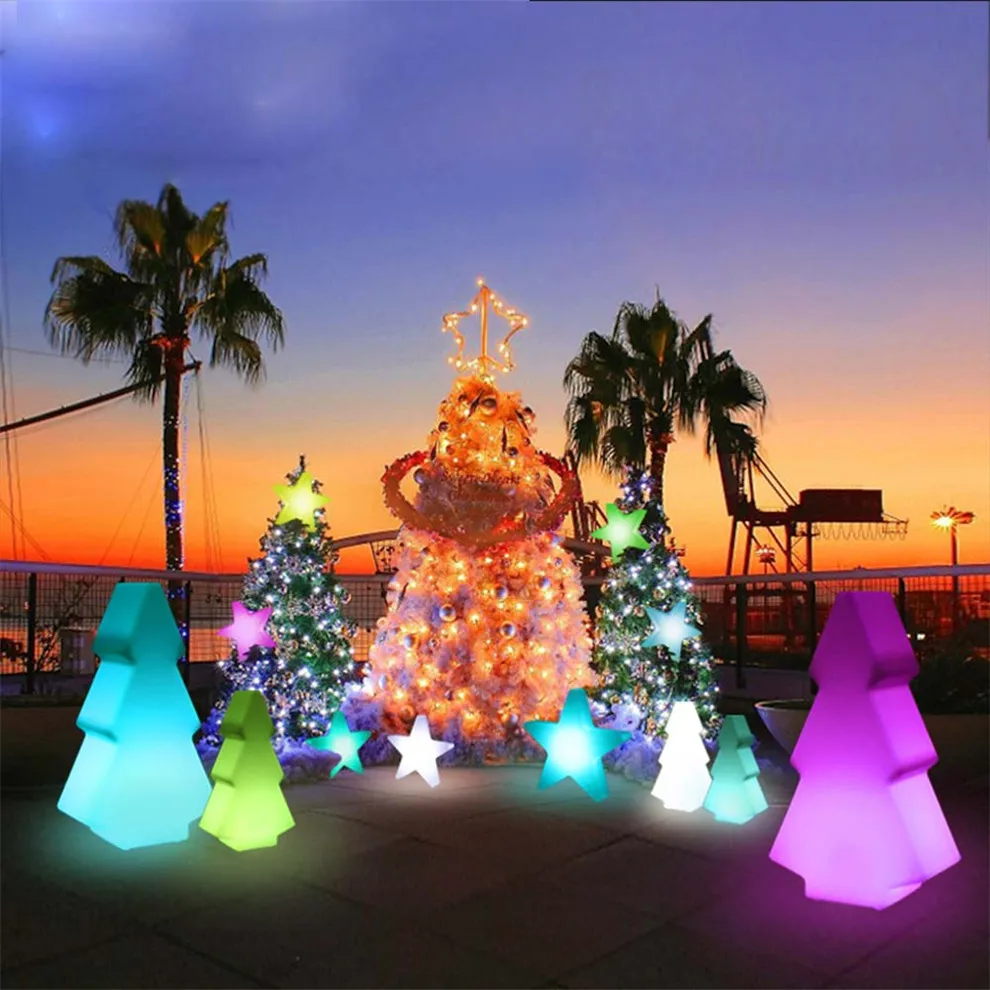 Large outdoor Christmas decorations/used commercial Christmas decorations used rooftop rechargeable led star lighting