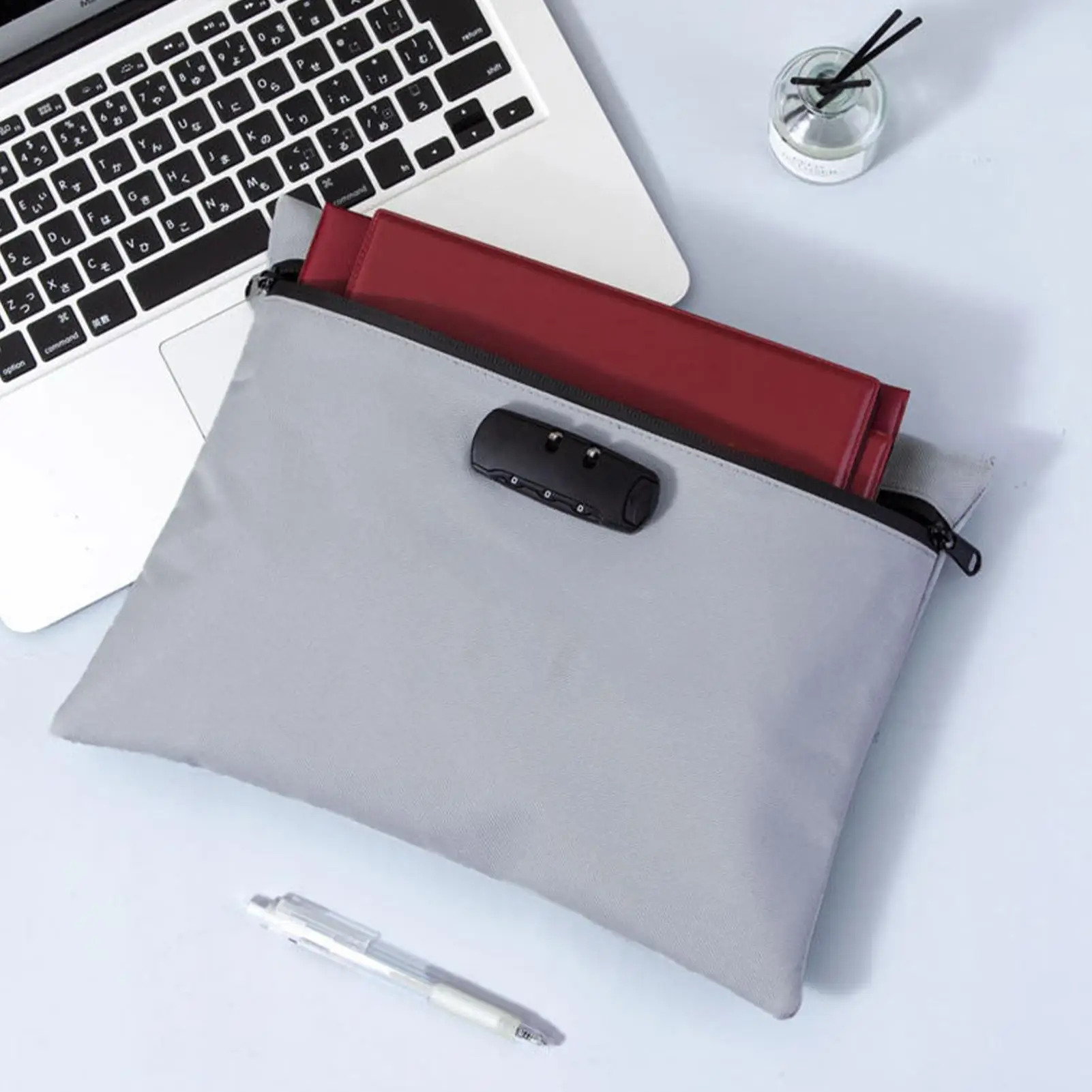 Bolsa con cerradura para artículos personales, contenedor impermeable, organizador a prueba de robo, portátil para acampar, escuela y gimnasio