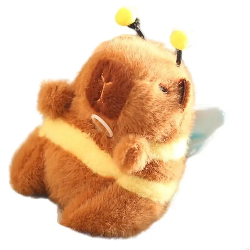 

Sweet Capybara Children Toy Pendant Flapping Wing Miniature Stuffed Toy Keyring for Bags and Keys Carry Along F19F