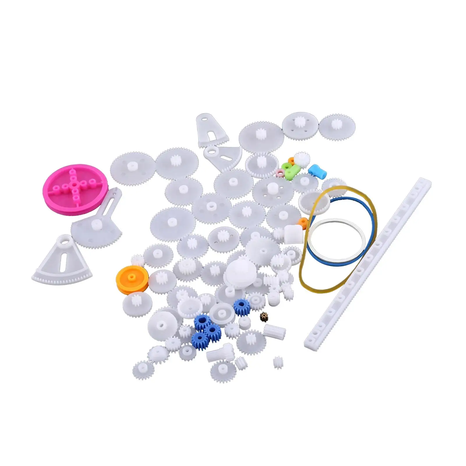 لتقوم بها بنفسك التروس البلاستيكية بكرة حزام دودة أطقم تاج والعتاد مجموعة لأجزاء لعبة محرك الروبوت 84 أنواع