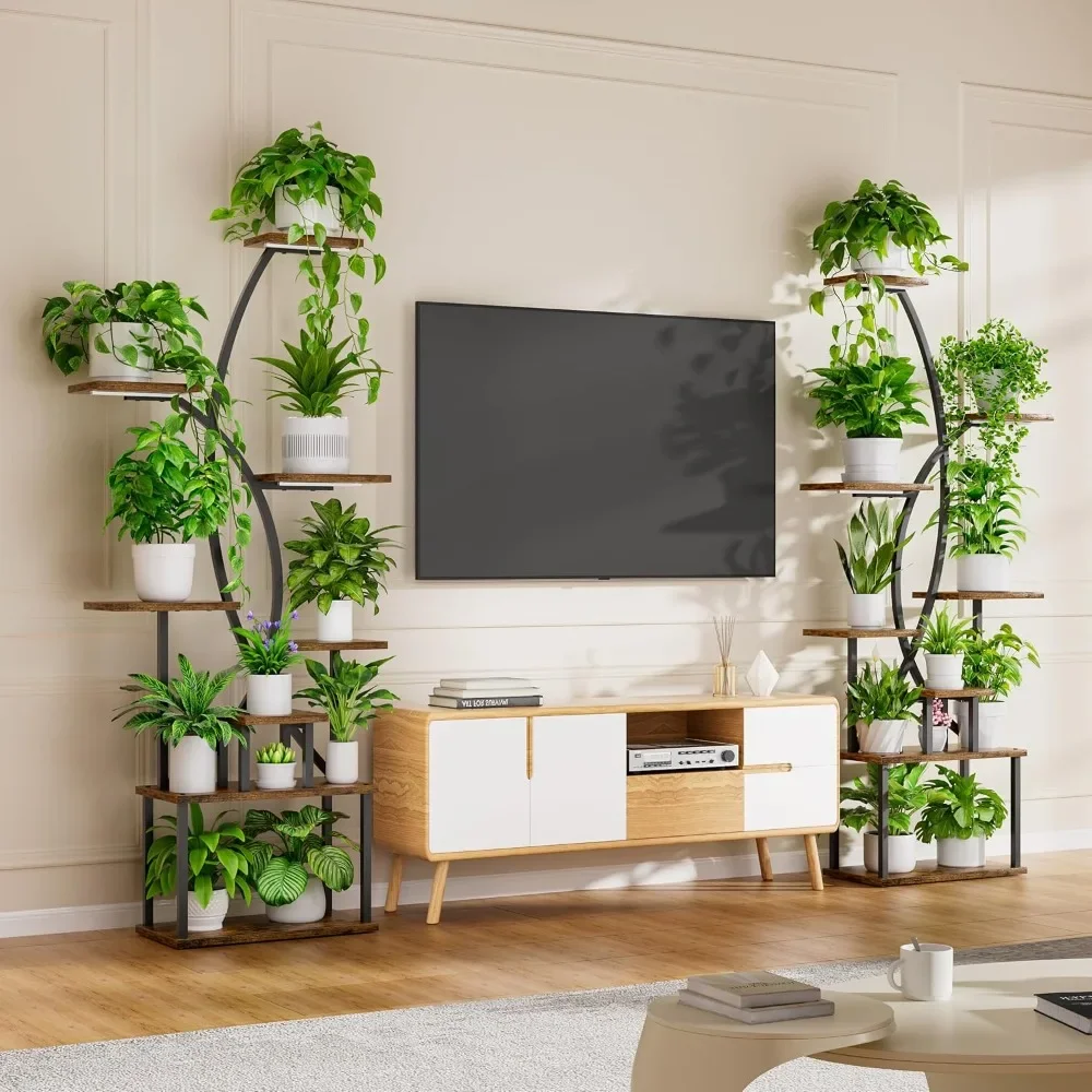 

Plant Stand Indoor with Grow Lights - 8 Tiered Tall Plant Shelf, 65" Metal Corner Shelves for Indoor Plants Multiple
