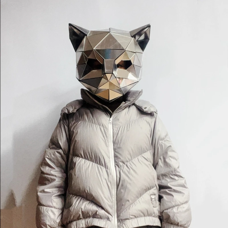 ウェアラブルミラー動物ヘルメットウサギのヘッドカバー遊園地のお祝いの雰囲気小道具フェスティバルパーティーコスプレマスク