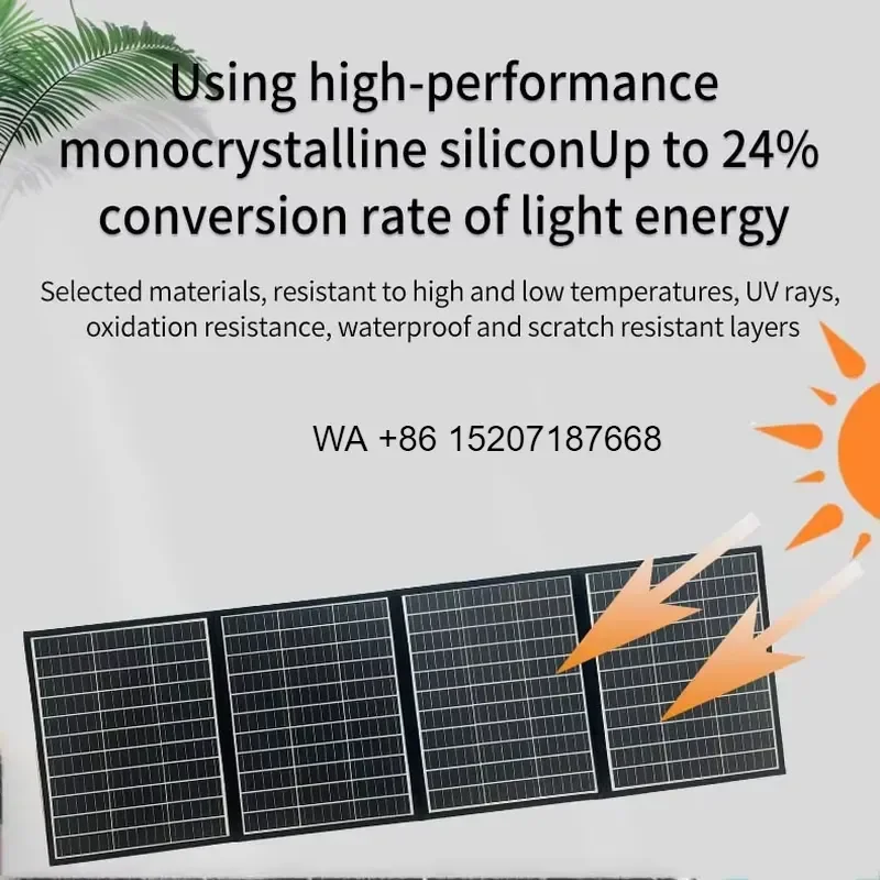 Wmwmnu 180W Foldable Solar Panel Portable Flexible Photovoltaic Charger for Outdoor Camping Hiking Emergency Power Supply