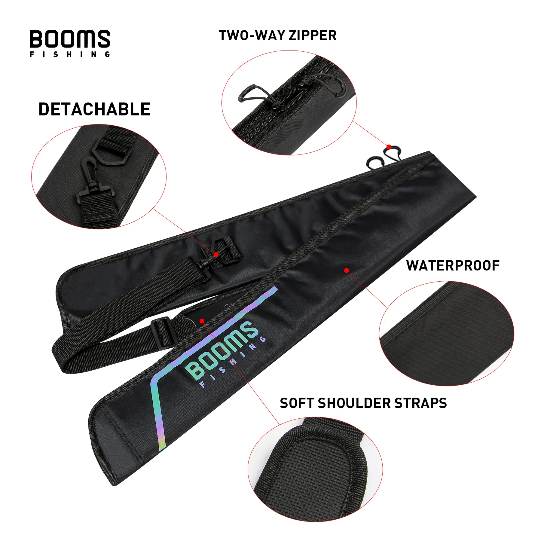 booms fishing pb1 fishing pole bag Rod Case, Portable Folding Fishing Case, Fishing Spinning Rod Bag, Store Up to 2 Fishing Poles with Reels, 4.4ft/53inch : Sports & Outdoors Booms Fishing 195cm Extended Design