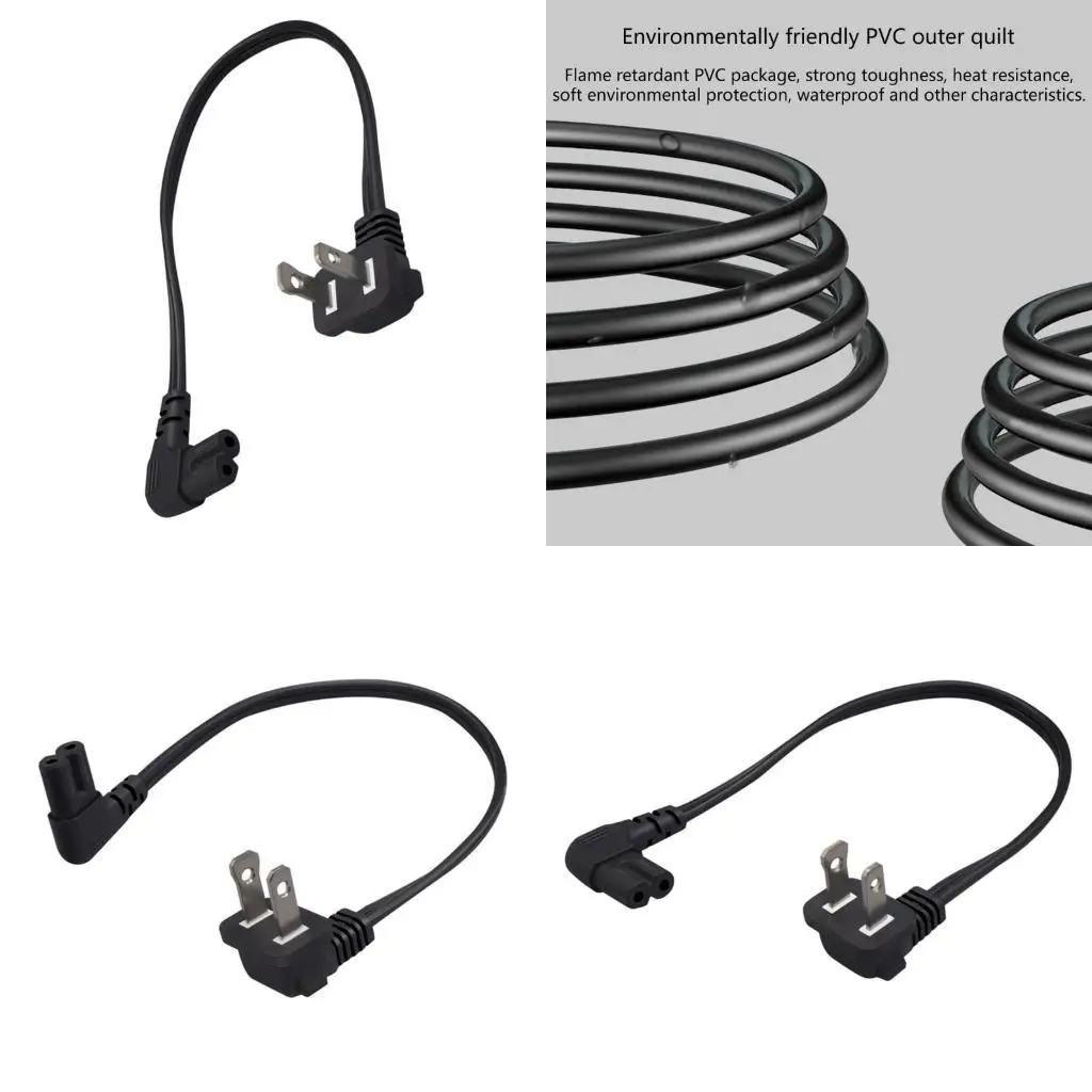 

Y1UB US 2Prong Male to IEC320 C7 Female Power Cable, Figure 8 Male to Female Cord