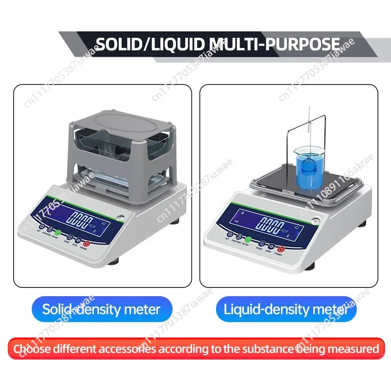 Electronic solid densitometer Liquid densitometer Plastic particle ceramic specific gravity detector Rubber density detection