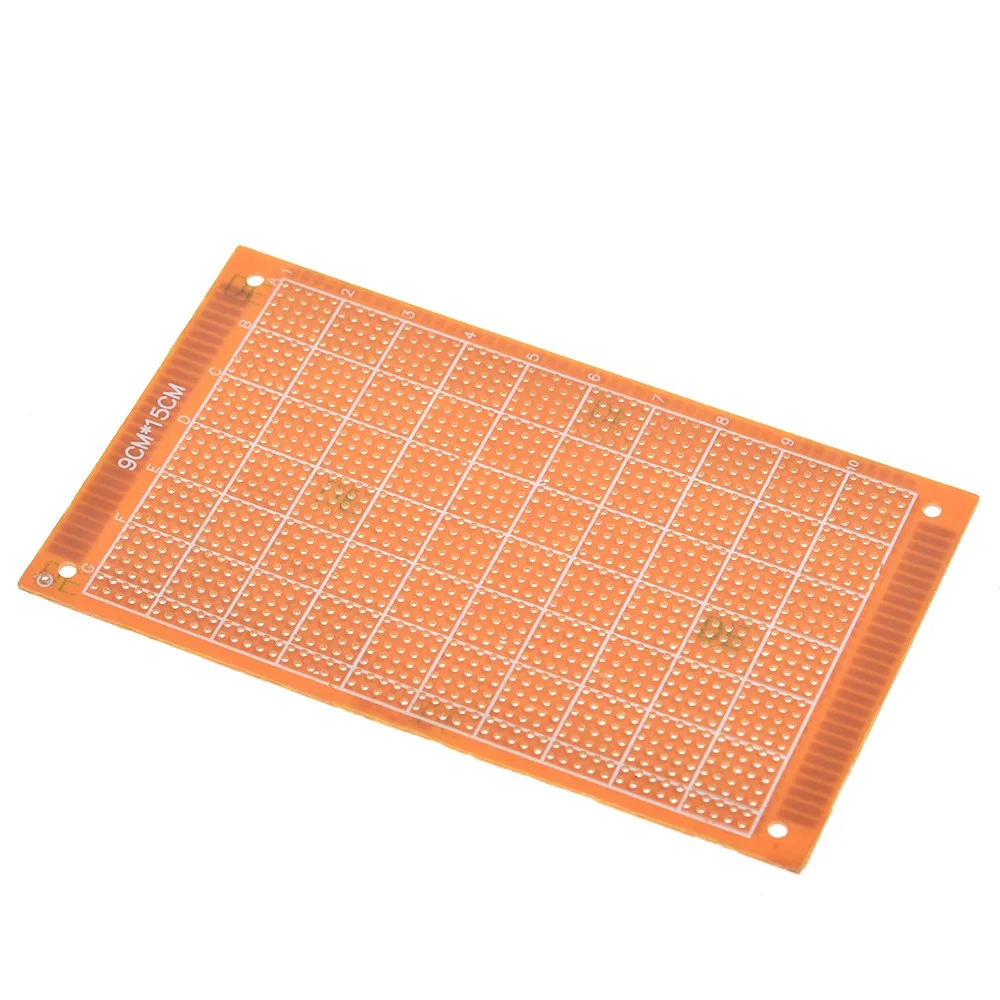 TZT 1/5PCS 9x15 9*15cm Single Side Prototype Board Universal Board Bakelite Copper Plate Circuirt Board yellow image 3