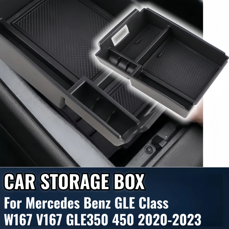 For Mercedes Benz GLE Class W167 V167 GLE350 450 2020-2023 Armrest Storage Box Inner Storage Holder Accessories