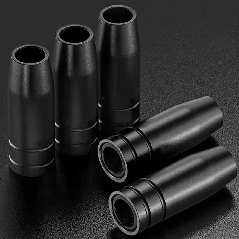 5PCS/Set, MB15 15ak Welding Black Coating Protection Nozzle Tip 0.8/1.0/1.2mm Non-Stick Welding Slag European Protective Sleeve