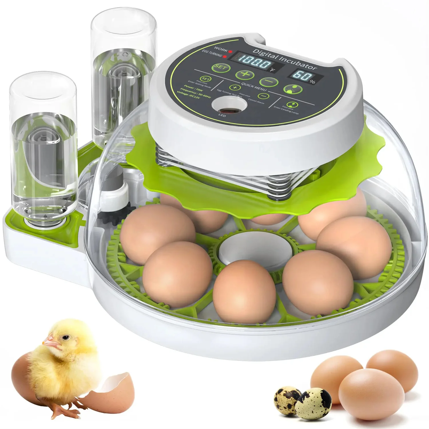 8PCS/18PCS Eggs Incubator,Automatic Incubator,With Rotating Egg Tray,With Automatic Temperature Control,Automatic Watering