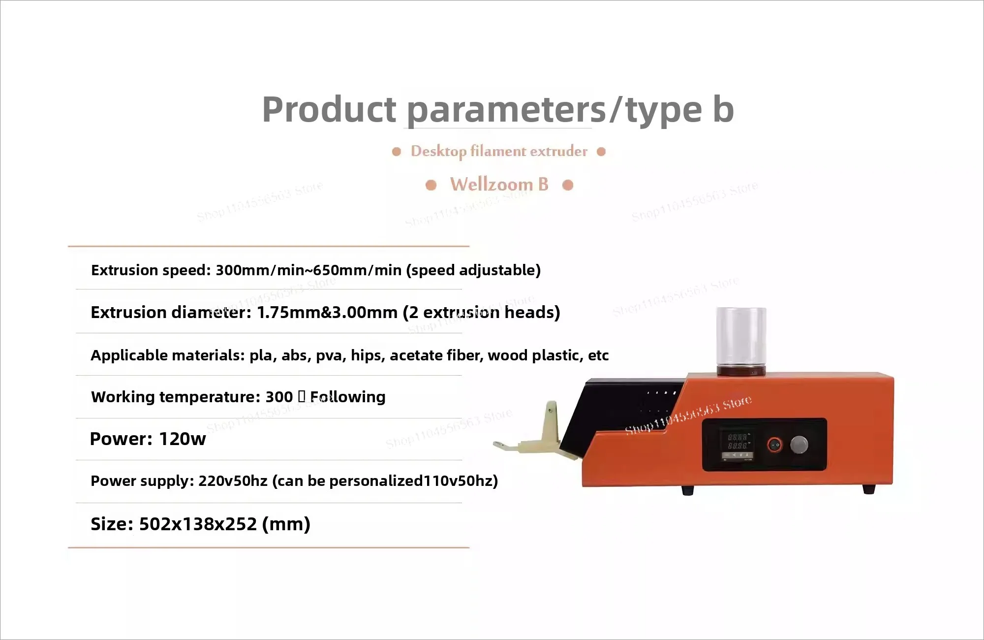 Desktop Filament Extruder & Spooler for 3D Printer Companion 1.75mm DIY Filament Maker Machine