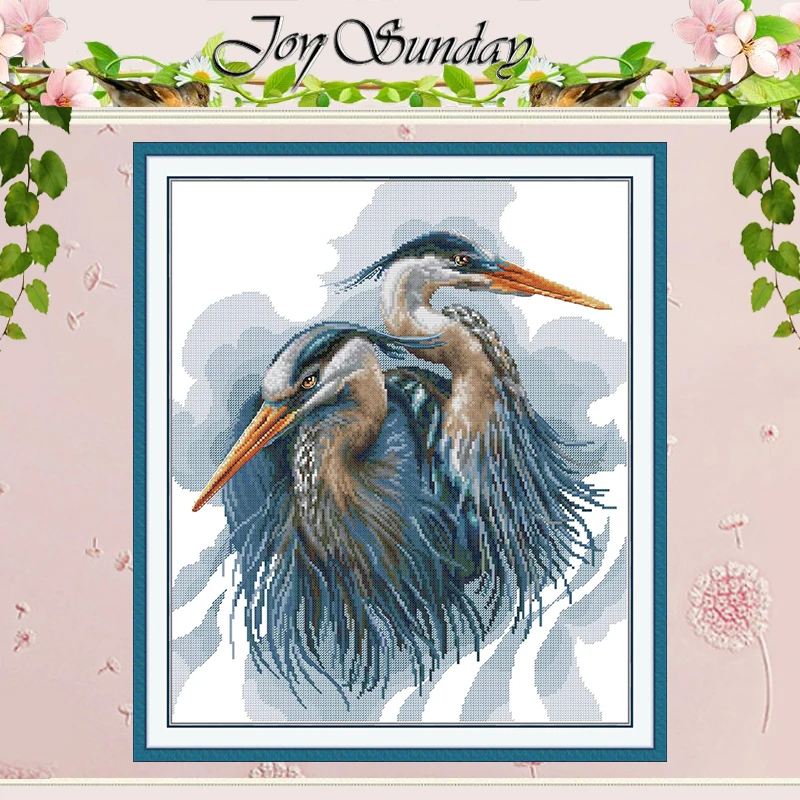 

Great Egret Animals Patterns Counted Cross Stitch Set DIY 11CT 14CT 16CT Stamped DMC Cross-stitch Kit Embroidery Needlework