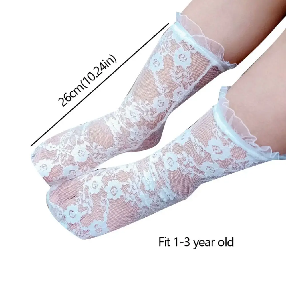 Mesh Kanten Sokken Mode Ademende Witte Knie Sok Vintage Prinses Kousen Voor Kinderen