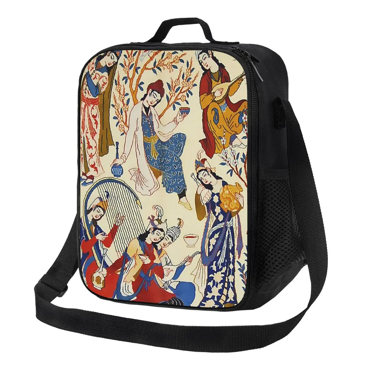 

Antique Persian Isfahan Rug Print Lunch Bags Insulated Bento Box Lunch Tote Picnic Bags Thermal Bag for Woman Children Travel