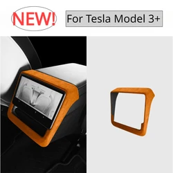 Rear Display Frame for Tesla Model 3+ Alcantara Suede Rear Row Screen Frame Decoration Cover New Model3 Highland 2024 Accessory