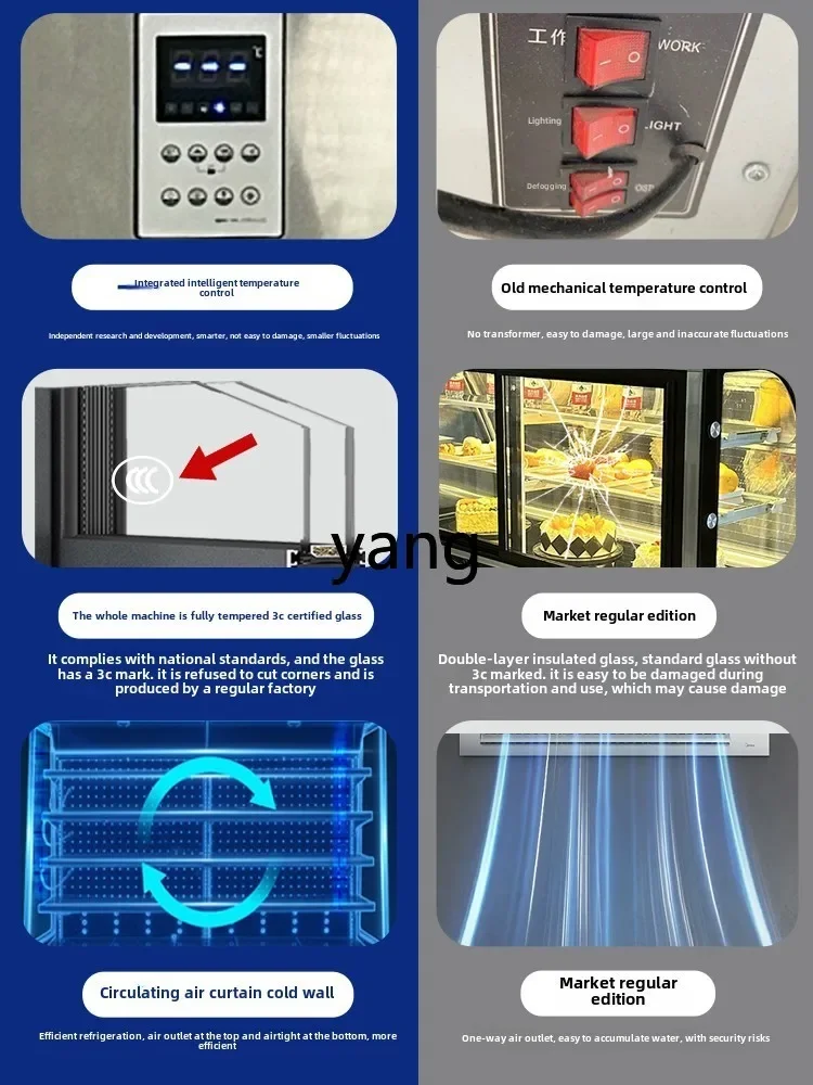 CX Air Curtain Cabinet Sandwich Cabinet Open Cake Gekühlte Vitrine