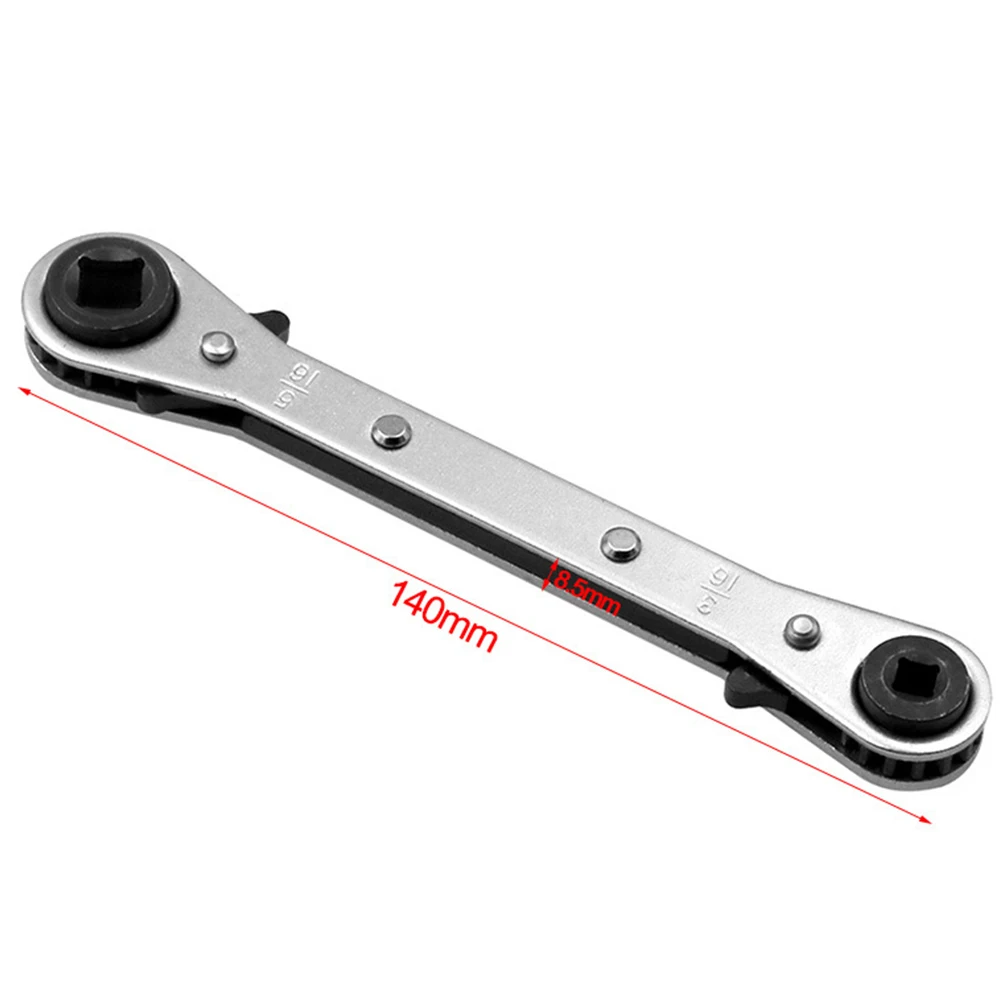 

Adjustable Ratchet Wrench Double Head Reversible Silver Car Repair Tool For Refrigeration Systems Easy Access Compressors Hard