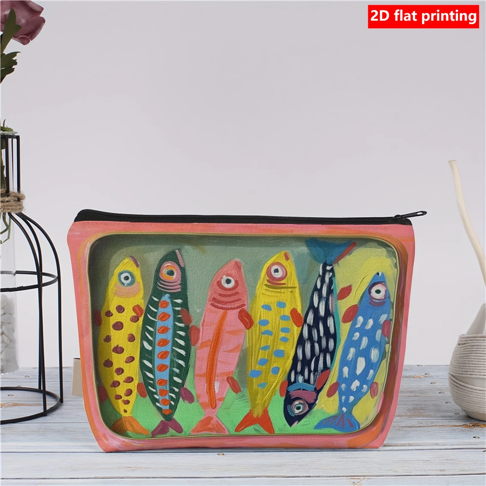 Printed Storage Bags for Household Items - Organizer for Data Cables Cosmetics Needles And Thread