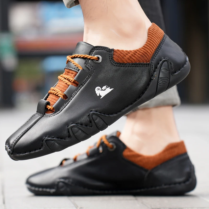 Shoes for Men Leather Casual Sneakers Luxury Designer Shoes Flat Driving Shoes Comfortable Moccasins Men Loafers 2023 New in