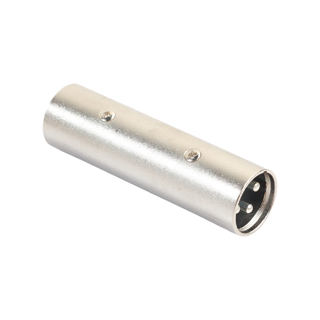 محول XLR ذكر إلى ذكر، مقرنة موصل XLR 3 Pin ذكر إلى 3 Pin Male، محول خط الميكروفون - عبوة من قطعتين