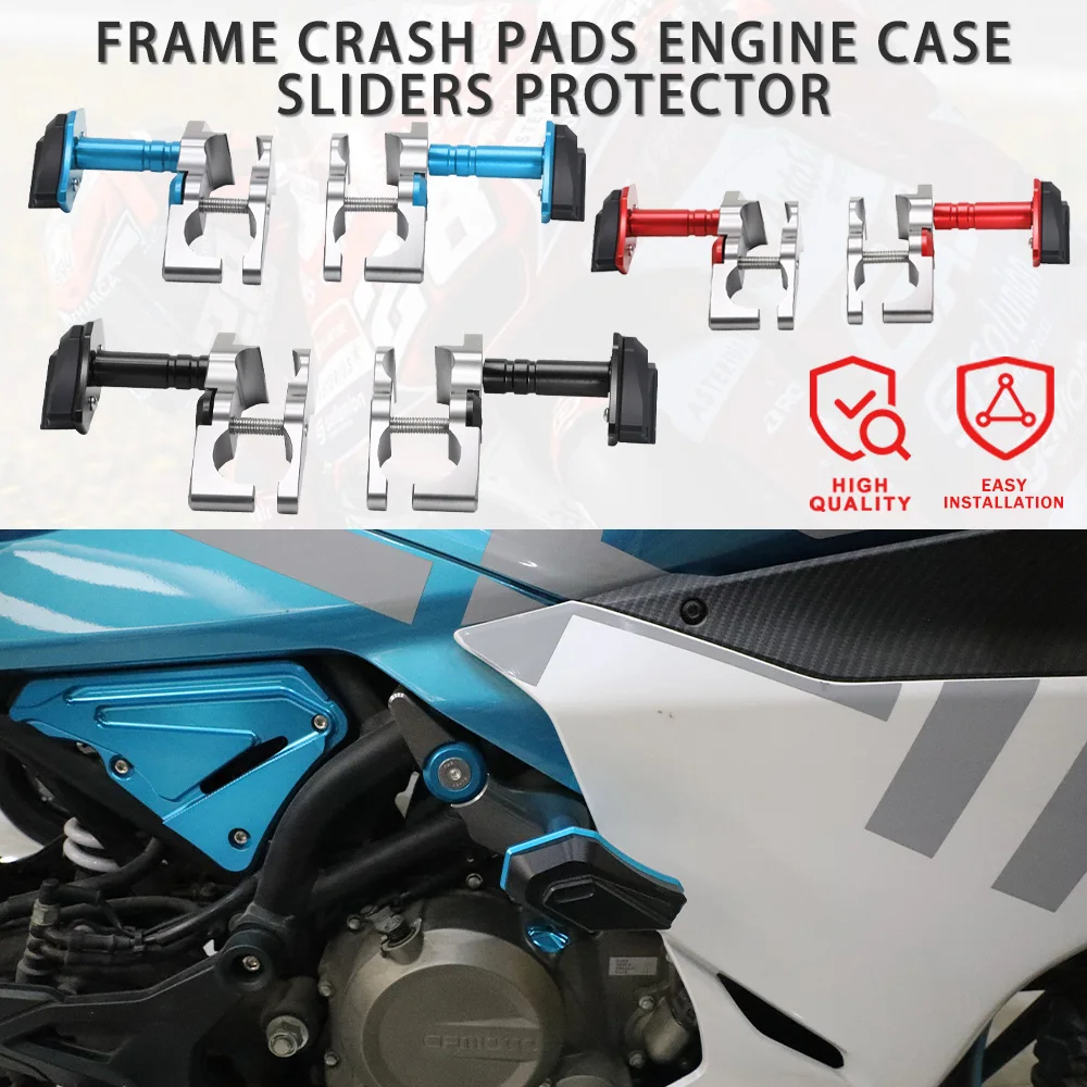 ل CFMOTO CF MOTO 250CLX 300CLX CLX 300 250 CLX 2022 - 2025 2024 محرك غطاء للحماية الإطار المتزلجون تحطم وسادة السقوط الحرس