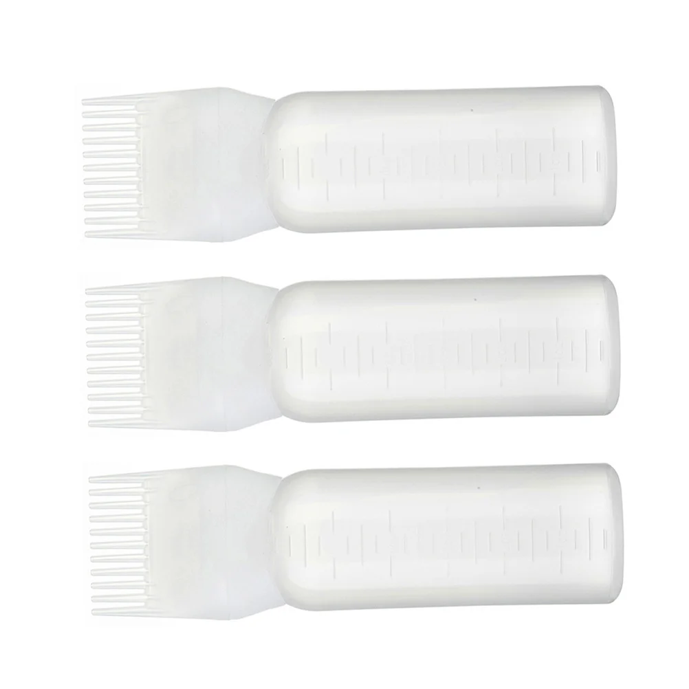 3 قطعة زجاجة تلوين الشعر مع رأس مشط لتدفق الصبغة الدقيقة حتى توزيع الجذر اللمس حتى أداة لفروة الرأس