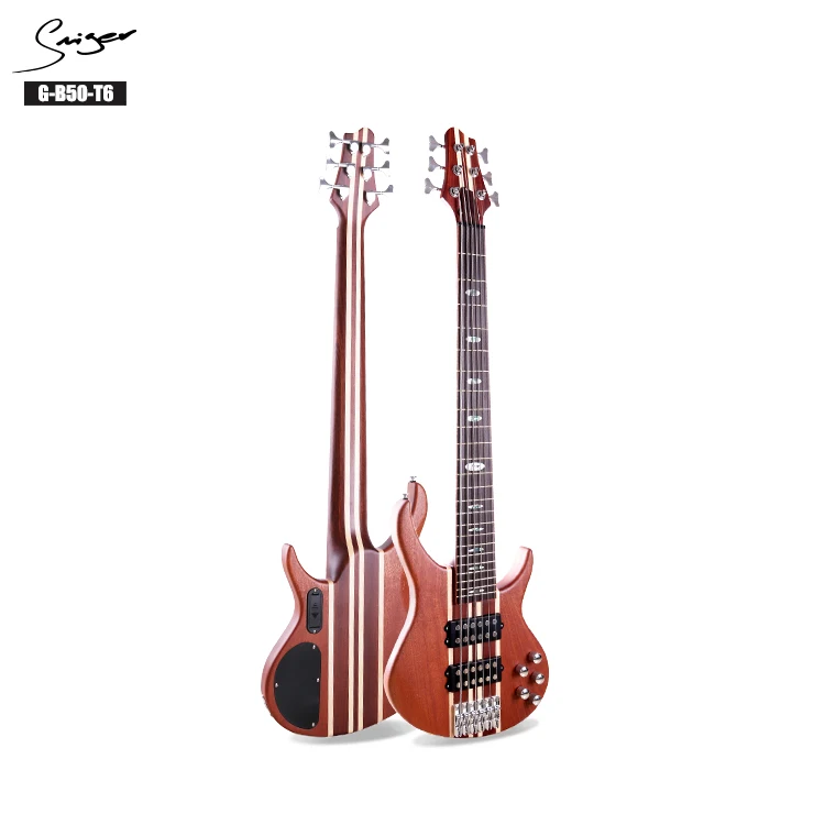 G-B50-T6 Smiger Professional Custom Neck Through Body Active 6 String Bass Guitar