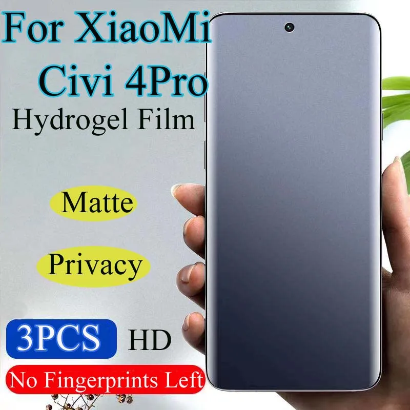 Civi4Pro Matte Hydrogel Film For Xiaomi Civi 4Pro Privacy Screen Protector Civi4 Pro Soft HD Anti Peeping