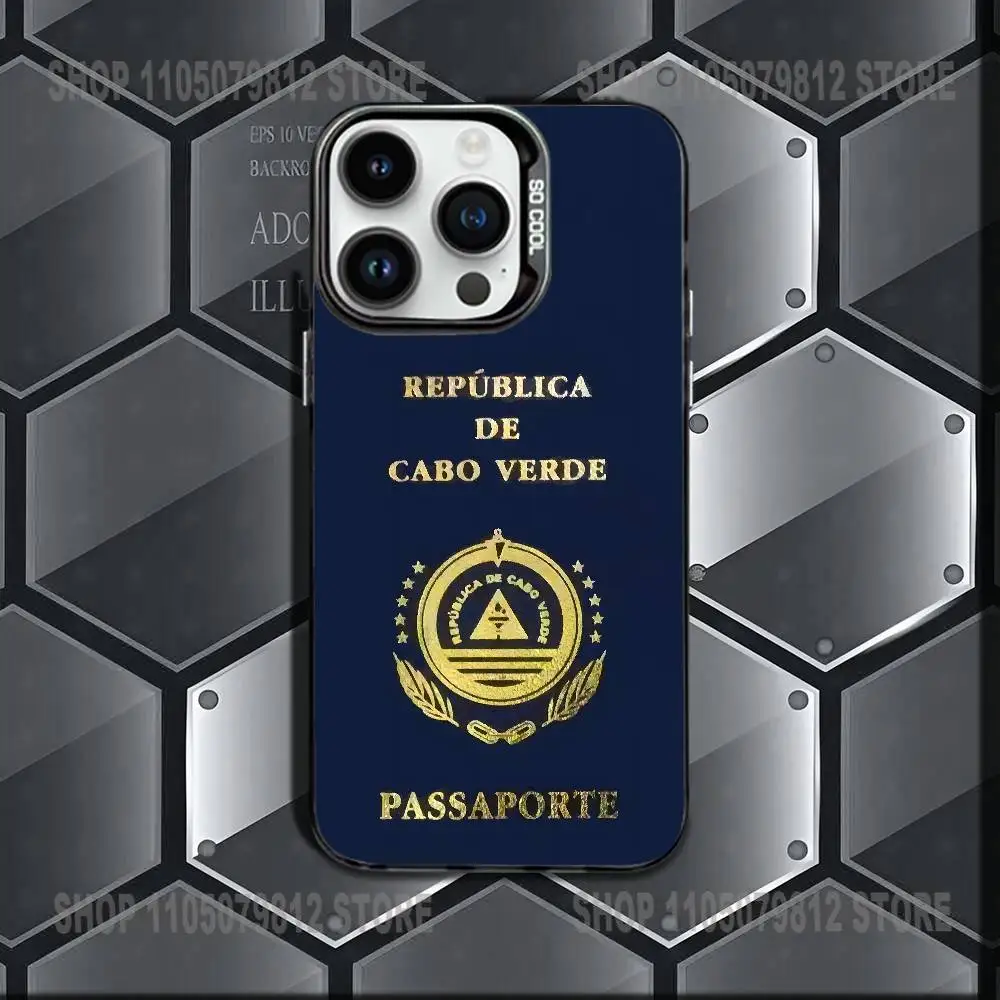 حافظة هاتف كيب فيردي لهاتف آيفون 16,15,14,13,12,11,Mini,Pro,E,MAX غطاء مقاوم للصدمات من الحلوى السوداء غير اللامعة #6