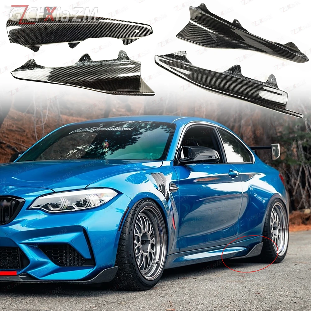 For BMW E60 M5 F10 G30 F22 F23 F87 M2 F32 F33 F36 F82 M4 E90 E92 F30 M3 Carbon Fiber Side Skirts Sport Styling Side Spoiler