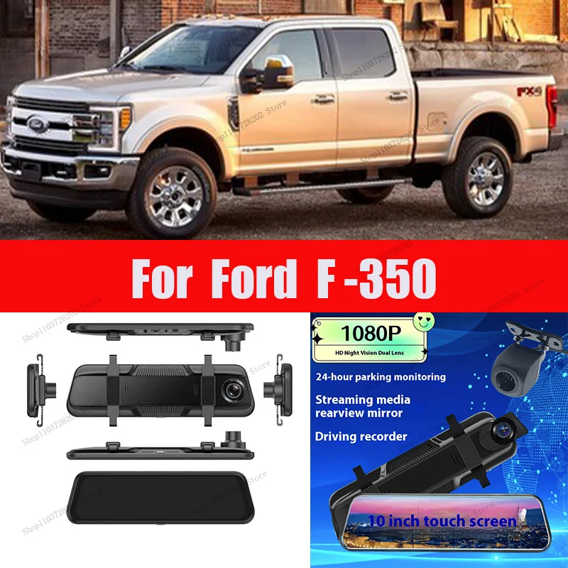 

For Ford F -350 4K WIFI GPS Car Dvr Mirror Dash CamDual Lens Dashcam Drive Recorder Stream RearView Mirror IPS Screen Camera