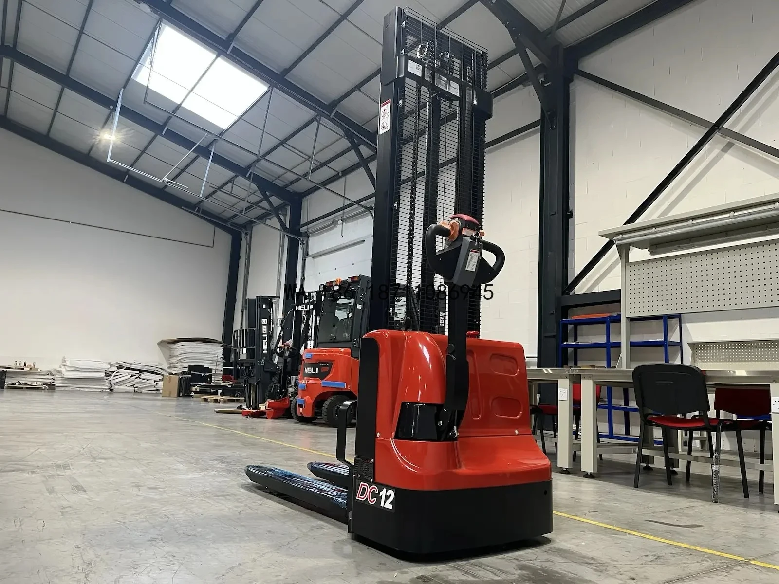 Shipping Stacker Electric Forklift Pallet Lifter 1000kg 1500kg 2000kg Full Electric Walkie Stacker Cheap Price