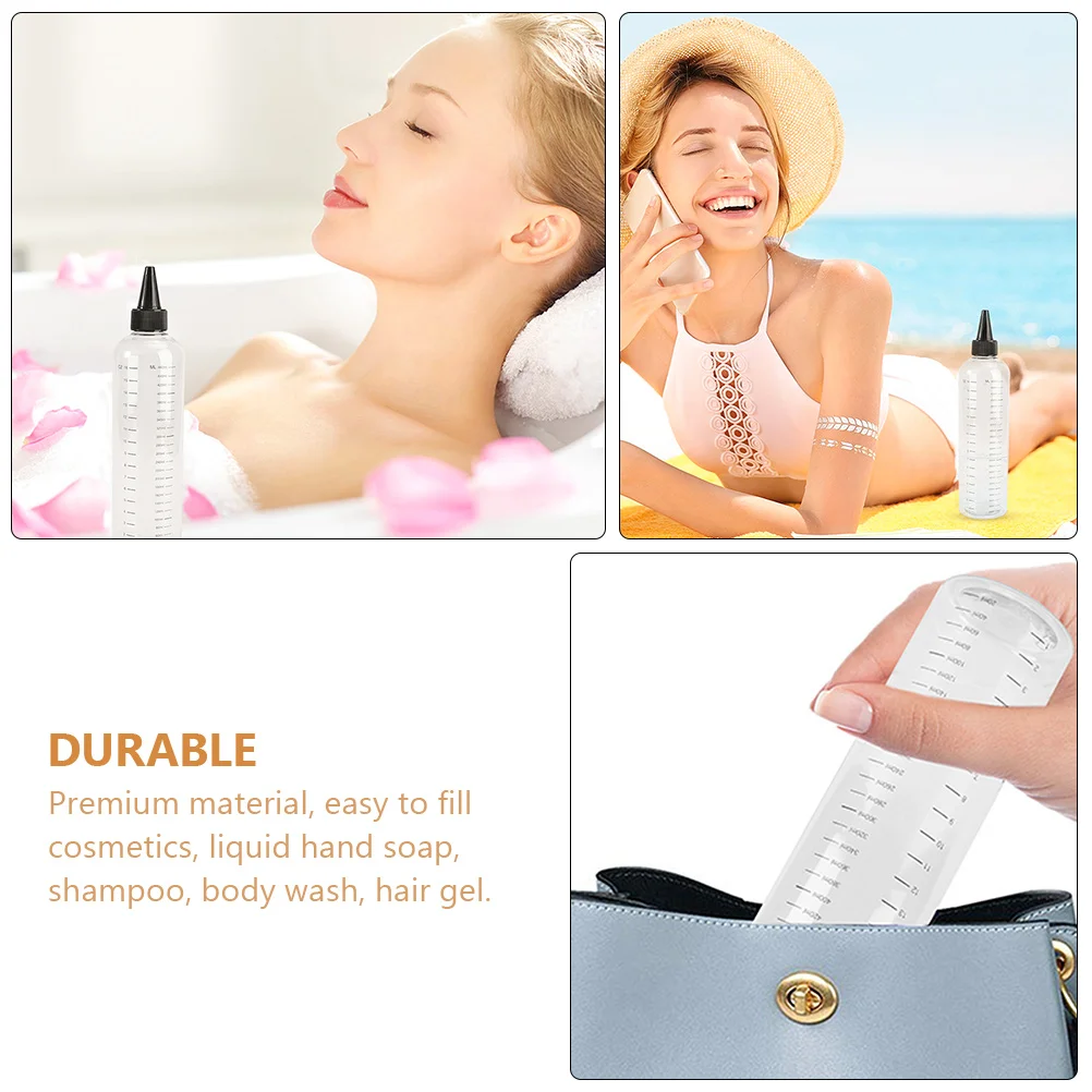 

5pcs Refillable Travel Sub Bottles Transparent Dispensing Containers For Lotion Shampoo Body Wash Reusable Liquid