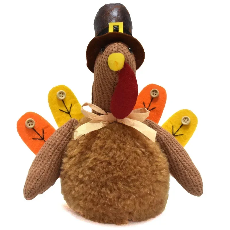 Thanksgiving Handmade Turkey Plush Toy Cute And Soft Cartoon Peripheral Pillow Doll Room Decoration Children's Birthday Gifts