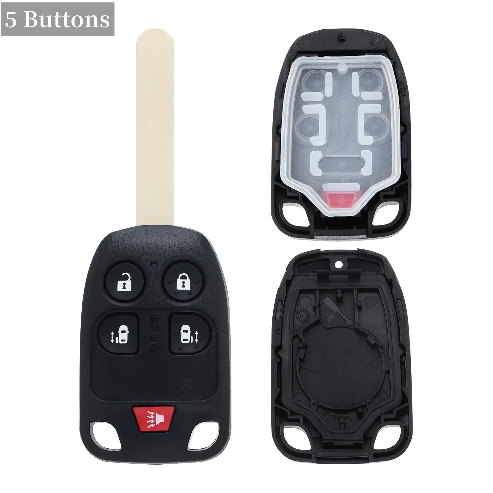 

5/6 Buttons Replacement Key Fob Cover Case Fit for Honda Odyssey 2011 2012 2013 (N5F-A04TAA) Keyless Entry Remote Key Fob Shell