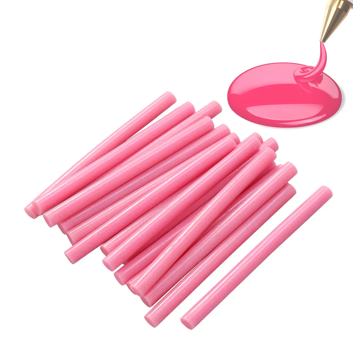 16Pcs Hot Melt Adhesive Sticks Colorful Strong Bonding Quick Drying for Paper Wood Plastic Ceramic Fabric DIY Art Craft