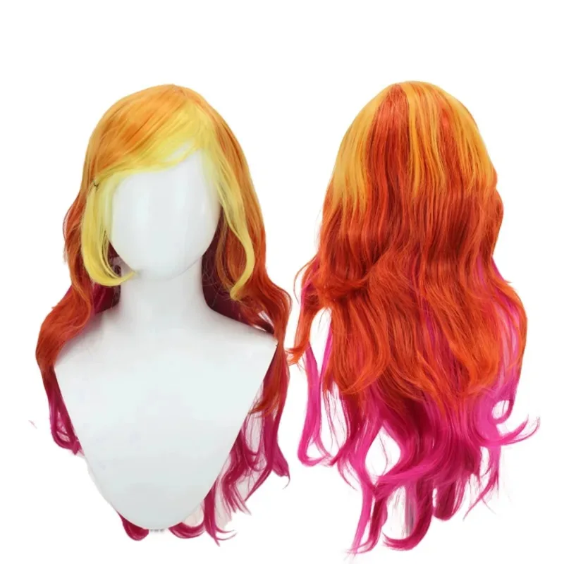 LOL Star Guardian Miss Fortune Peruca Cosplay Cabelo Gradiente jk;6