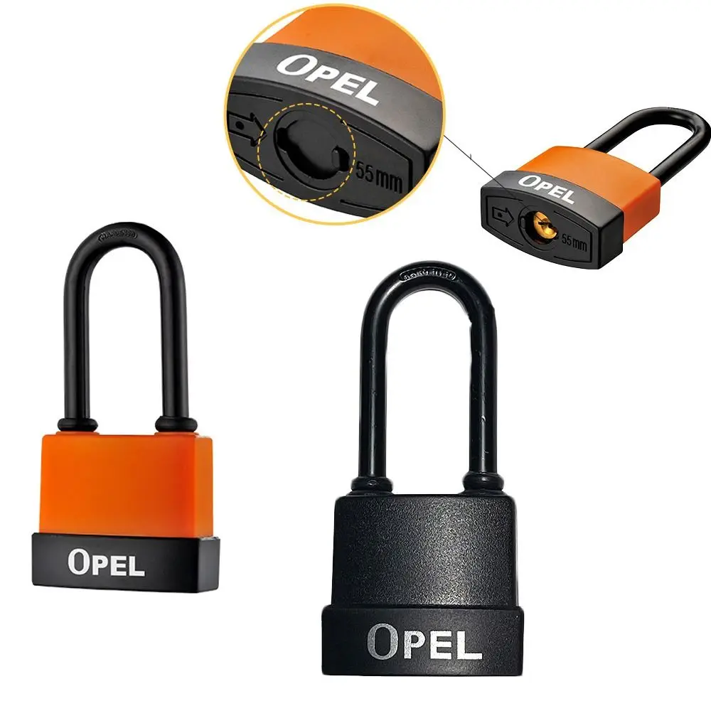 Anti-theft Anti-cut Security Shed Padlock Heavy Duty Padlock Long Shackle Waterproof Lock with Keys for Gym Garages