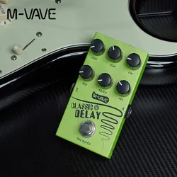 M-vave Classic Delay Effect Pedal, True Bypass 600ms Delay Time Guitar Effects Pedal for Electric Guitar Bass